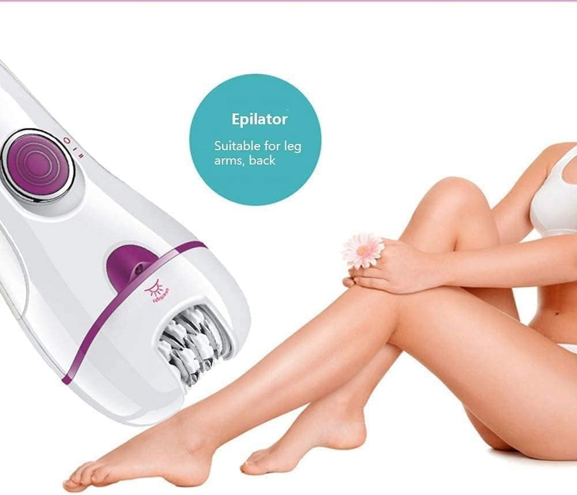 Epilator, Hair Removal for Women, 3 in 1 Rechargeable Razors Bikini Trimmer Hair Removal Shaver for Facial Body Armpit Leg Foot Grinder Shaver Foot Care，The Safety has a Beautiful, Low Noise Design