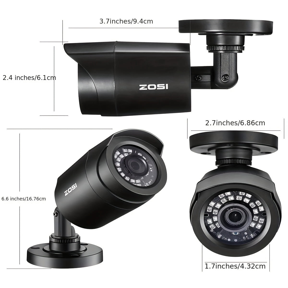 4pcs 8CH 5MP Lite H.265+ Wired Security Camera System - AI Human Vehicle Detection, 4 X 1080P Surveillance Cameras with 60ft BNC Cables, Email Alert with Snapshots (No Hard Drive)