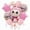 Pink Labubu Set, variant on 10Pcs Foil Balloons+10Pcs Latex Balloon Party Cartoon Balloons for Birthday Party Decorations