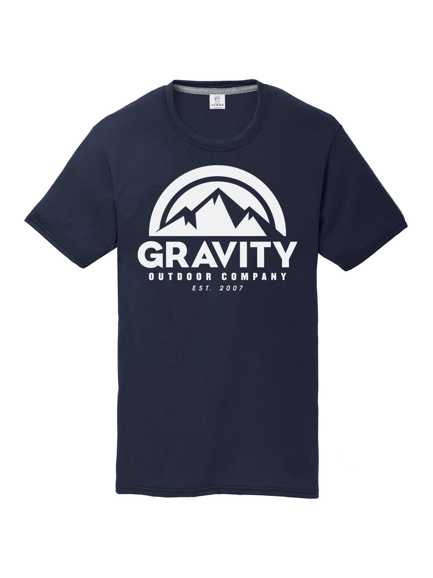 Gravity Outdoor Co. Youth Performance T-Shirt - White Logo - Navy - X-Large