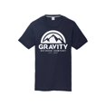 thumbnail image 1 of Gravity Outdoor Co. T-Shirt de Performance pour Jeunes - Logo Blanc - Bleu Marine - Petit, 1 of 2