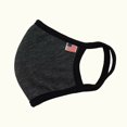 thumbnail image 2 of USA Flag Solid Face Mask Gray Made In America Patriotic Protection, 2 of 3