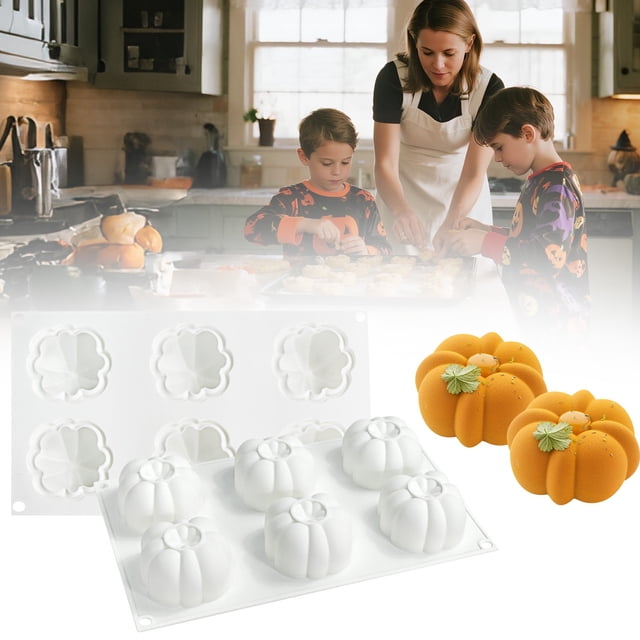 WHEANG Outils de Gâteau Carré Halloween & Action de Grâce / Cuisson en Silicone / Dessert de Gelée / Cuisson Réutilisable Antiadhésive