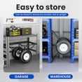 thumbnail image 5 of Reykilor Portable Carpet Dolly with Pneumatic Wheels, Carpet Cart for Lumber, Pipes & Large Material Rolls, 31"L x 22"W x 20"H 1000 lbs Capacity Black, 5 of 7