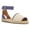 Purple, variant on YDN Women Comfortable Open Toe Flats Sandals Strap Buckles Two Toned Wedge Low Heels Shoes Summer Daily Party Size 7 Purple