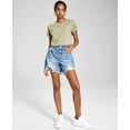 thumbnail image 3 of Now This Womens Cotton Denim Boyfriend Shorts Augie Med Wash 25, 3 of 3