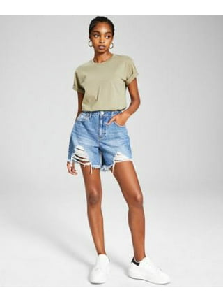 High rise top boyfriend shorts