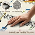 thumbnail image 6 of ODIKA 4'x6' Washable Area Rug Music Musical Cd Note Guitar Piano Keys Sound Wave Disc Shape for Dorm Room, Small Living Stain Resistant Low Profile, Easy Care, 6 of 7