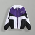 thumbnail image 2 of Chaqueta universitaria para hombre, ropa de calle, chaqueta Bomber bordada de retales, abrigo con cremallera, estilo universitario para parejas y mujeres, 2 of 5