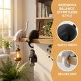 thumbnail image 7 of Cat Shelf Hook with Lantern Cat with Lantern Shelf Decor Black Cat Wall Decor with Playful Whimsical Cat Art Rustic Farmhouse Gothic Cat Decor Hanging Shelf Accent Entryway Wall Hook Cat Lover Gift, 7 of 7