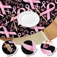 thumbnail image 4 of Breast Cancer Survivor Pink Ribbon Black Round Fitted Tablecloth with Elastic Edge,Dining Table Cover Waterproof,Outdoor Round Tablecloth for Camping,Dining,Indoor and Outdoor, 4 of 7