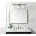 thumbnail image 2 of Soft corner metal rectangular mirror 27x36 inch in Brass, 2 of 5