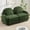 Green, variant on Teddy Fabric Soft Cloud-like Loveseat Sofa,Curved Backrest and Armrest with Curved Lumbar Pillows, Modular 2 Seater Couch with Supportive Double-layer cushion, Green