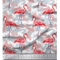 thumbnail image 1 of Soimoi Cotton Cambric Fabric Camouflage Texture & Flamingo Bird Decor Fabric Printed Yard 42 Inch Wide, 1 of 1