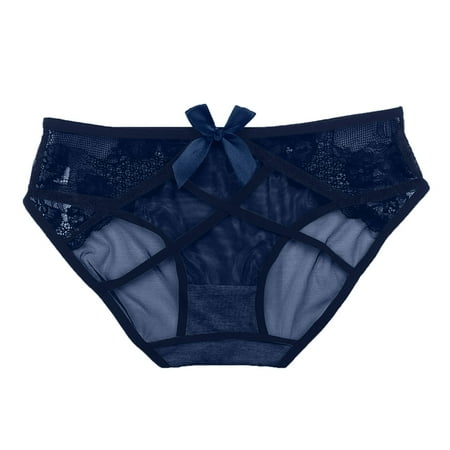 

Womens Lace Breathable Lace Hollow Out And Raise The Pure Brief Panties