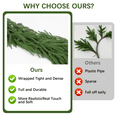 thumbnail image 6 of Scidweet 2 Pcs Christmas Garlands Decorations, 12 ft Real Touch Artificial Norfolk Pine Christmas Greenery Garlands for Table Mantle Fireplace Holiday Indoor Outdoor Xmas Decor, 6 of 8