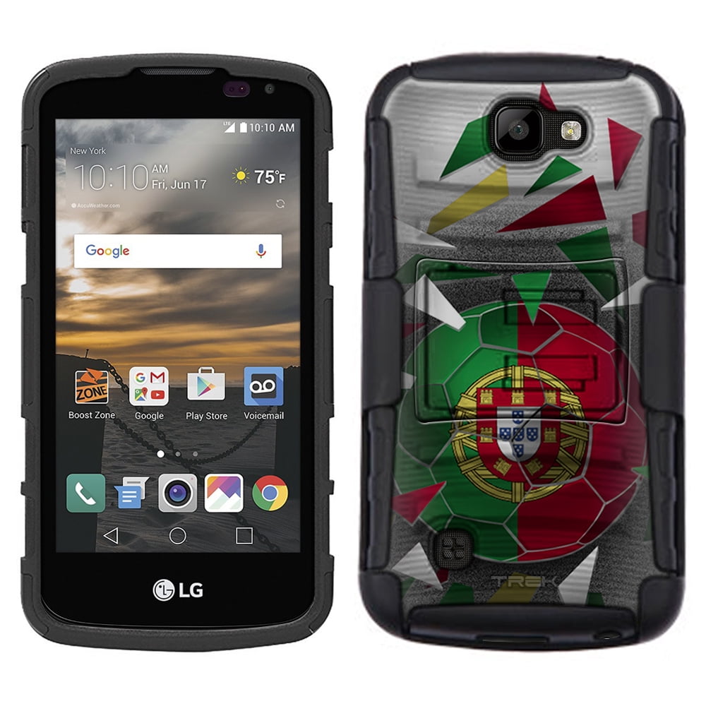 LG K3 Armor Hybrid Case Soccer Ball Portugal Flag by Trek Media Group