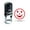 Red Ink, variant on HAPPY SMILY Round Self Inking Rubber Stamp Custom Shiny 20mm Mini Stamp Personalized Teachers Stamps