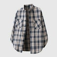 thumbnail image 2 of RUTAYY Men's Shirts Casual Everyday Wear Plaid Print Long Sleeve Button Down Pocket Outerwear Spring Summer Fall Vacation Beach Blouse, 2 of 3