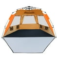 thumbnail image 1 of Costway 3-4 Person Easy Pop Up Beach Tent UPF 50+ Portable Sun Shelter Orange, 1 of 10