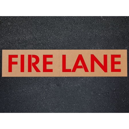 APS 12" FIRE LANE Cardboard Word Stencil for Painting Parking Lots & Curbs