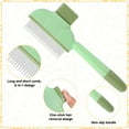 thumbnail image 3 of shuaien Flea Comb for Cats & Dogs Grooming Brush for Shedding and Tangles, Self Cleaning Pet Dematting Comb Lice Comb with Long & Short Stainless Steel Teeth Pet Hair Removal Tool, 3 of 8