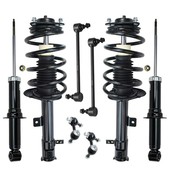 Detroit Axle - 2.0L Struts Shocks Kit for 2007 2008 2009 Dodge Caliber, 2 Front Struts and Coil Spring 2 Rear Shock Absorbers 4 Front Rear Sway Bar End Links Replacement Suspension Kit