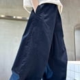 thumbnail image 6 of WAVSUF Boys Cotton Pants Elastic Waist with Pocket Baggy Fit Kids Summer Casual Trendy Pants Navy Size 10-12, 6 of 10