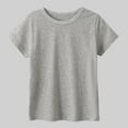 thumbnail image 3 of Efsteb Summer Shirts for Girls Toodler Short Sleeve Basic Tops Casual Round Neck Solid Color T Shirts for Boys (Gray,5 Years), 3 of 6