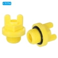 thumbnail image 3 of G1/2" Male Thread PPR Pipe Fitting End Cap with Butterfly, Tubing Stopper for Preventing Leakage, Bright Yellow 10Pcs, 3 of 4