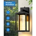 thumbnail image 4 of VIANIS Black Exterior Lighting Fixtures Wall Mount for House, 2 Pack Dusk to Dawn Outdoor Wall Sconce Lantern with 10W LED Crystal Bubble Glass, Modern Anti-Rust Outside Coach Lights for Porch Garage, 4 of 9