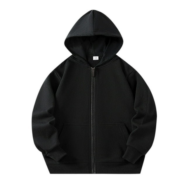 MIASHUI Sweat à Capuche Élégant pour Filles, Manches Longues, Fermeture Éclair, Doux et Confortable avec Poche pour Tenue Décontractée