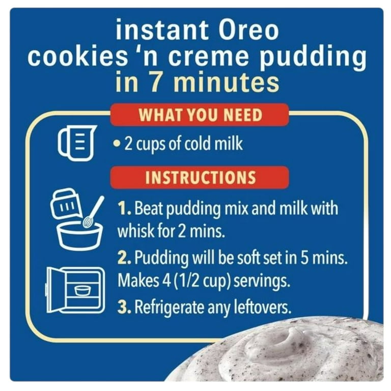 Jell-O Oreo Cookies 'n Creme Instant Pudding, 4.2 oz Box, 3 Pack