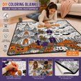 thumbnail image 6 of CHJK Halloween DIY Coloring Blanket, Washable Doodle Throw Blanket with 24 Markers, Creative Art Craft Kit for Travel Home Decor, 6 of 7