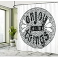thumbnail image 5 of Ambesonne Saying Shower Curtain, Expression Lettering, 69"Wx84"L, Grey Black and White, 5 of 5