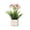 D, variant on Artificial Ceramic Orchid Floral Decor, Lifelike Faux Flower Arrangement, Easter Decor, Decorative Centerpiece for Living Room, Desktop, Entrance and Modern Home Decoration, 3*9.4in, B