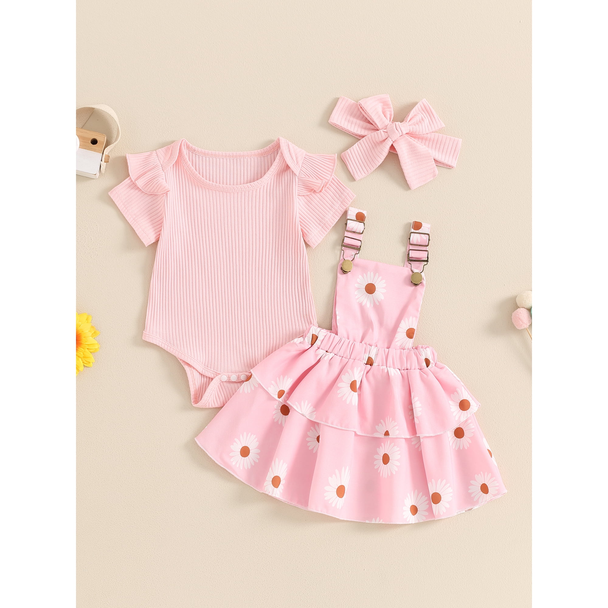 EYIIYE Kids Baby Girls Summer Outfits 3M 6M 12M 18M Toddler