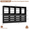 thumbnail image 4 of Homieasy 4-Pack Space-Saving Modular Closet Organizer with 16 Drawers & Adjustable Shelves - Customizable Wood Storage Cabinet for Bedroom/Entryway, Easy Assembly Tall Armoire Wardrobe Units,Black, 4 of 5
