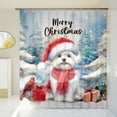 thumbnail image 3 of Merry Christmas Maltese Enjoys Woofmas Winter Xmas Holiday Shower Curtain Maltese Dog Lover Gifts Idea Waterproof Bathroom Bathtub Curtain - 02022, 3 of 5