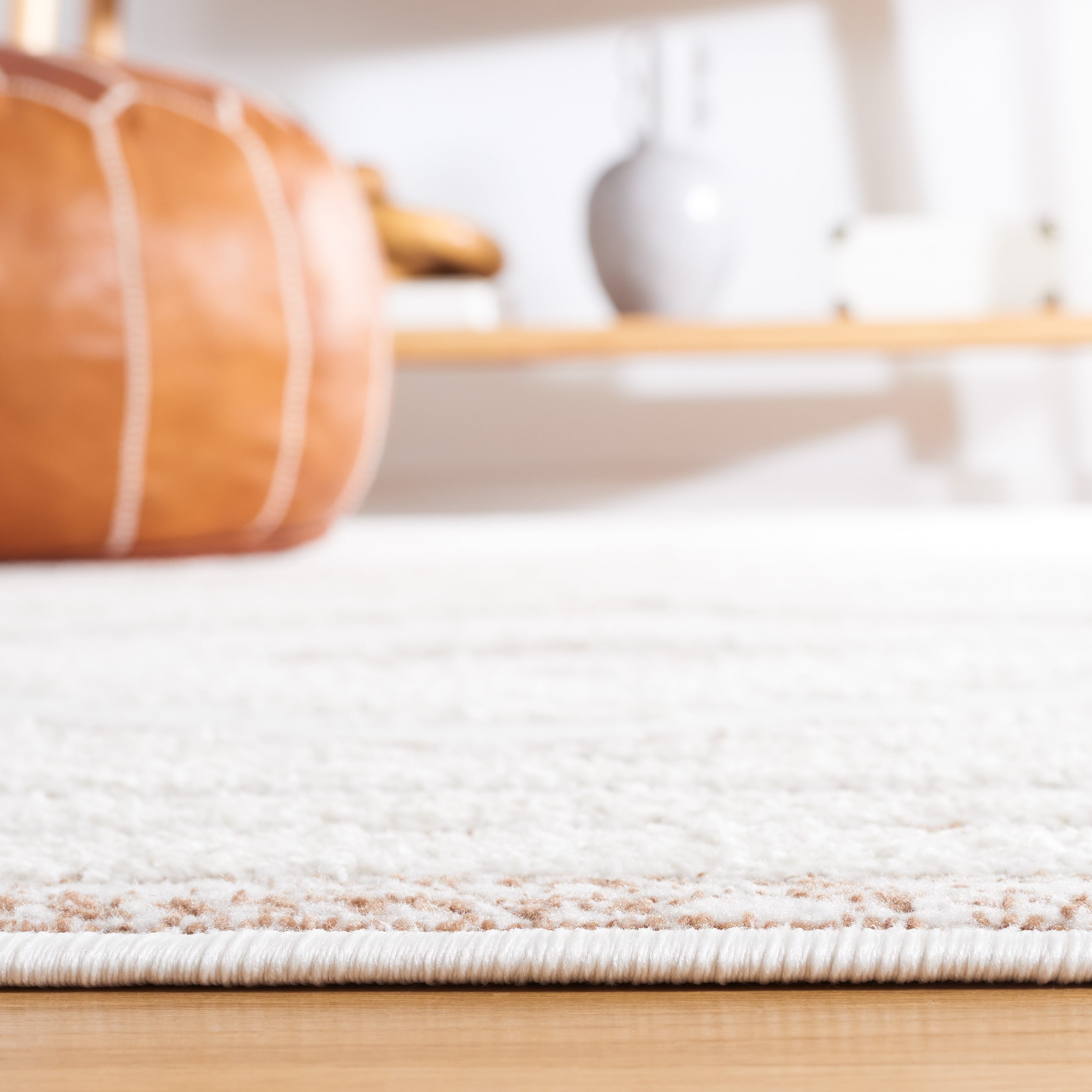 SAFAVIEH Alamo Stamen Geometric Area Rug, Ivory/Taupe, 8' x 10'
