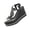 Black, variant on Women's Butterfly Wedge Sandals, Women's High Heel Wedge Sandals Platform Fashionable Butterfly Decoration Rhinestones Cute Slides Sandals Platform Elastic Strap Boho Summer Beach, Silver 9