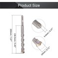 thumbnail image 2 of FYBTO Masonry Drill Bit 18mm x 200mm Carbide Tipped Rotary Hammer Bit Square Shank for Impact Drill 1Pcs-0624, 2 of 5