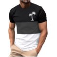 thumbnail image 1 of Mens Casual Pantalones Cortos Cuello Redondo Patchwork Impresión Suéter Blusa de Fitness, Camisetas para Hombre, 1 of 4