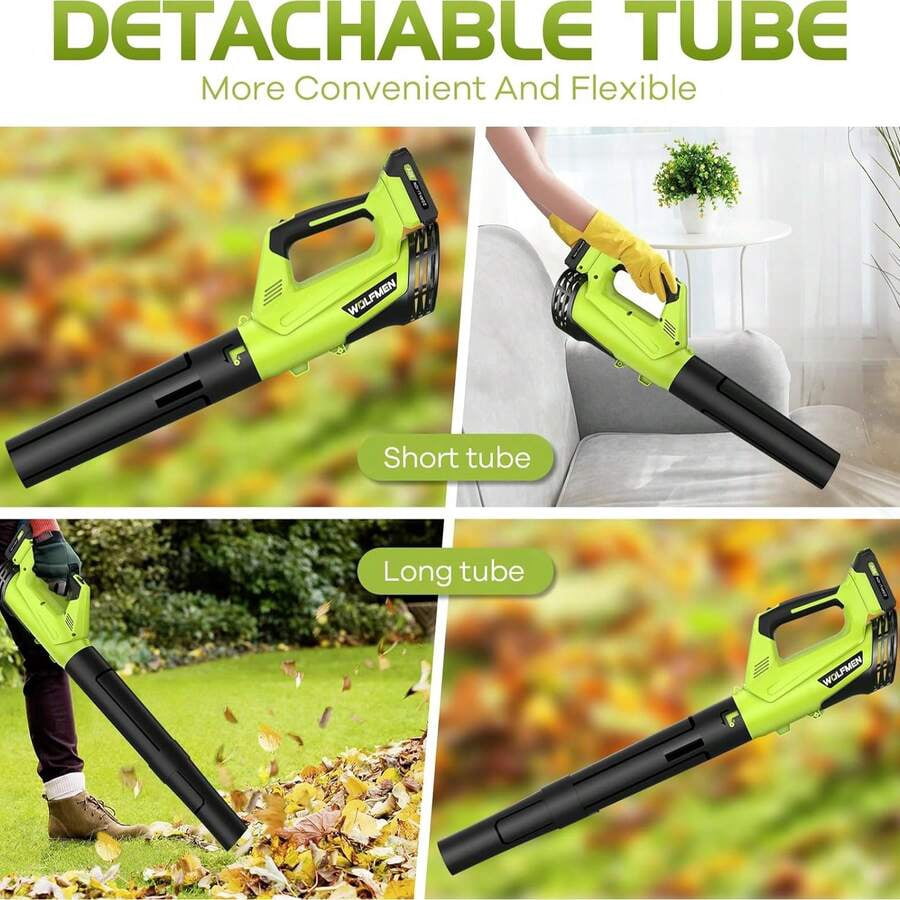 Electric Leaf Blower, Electric Cordless Leaf Blower With 2 Batteries And Charger, 2 Speed Mode, Lightweight Leaf Blowers For Blowing Leaves, Patio Cleaning, Lawn Care And Dust,Christmas Gift