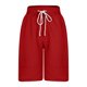 thumbnail image 4 of Puntoco Pantalones cortos casuales para mujer Pantalones cortos de tres piezas de color sólido de moda para mujer con cordón, 4 of 5