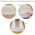 thumbnail image 5 of 12" W*70" L Boho Macrame Table Runner ,Cotton Linen Bicolor Stitching Tassel Table Cloth ​For Farmhouse Wedding Dining Table Decor, 5 of 5