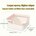 thumbnail image 6 of Large Cat Litter Box for Big Cats - Semi-Enclosed Square Design with High Edges, Splash-Proof & Easy-Clean Durable Litter Box for Mess-Free Pet Care, Cat Litter Box Enclosure, Highedge Design, 6 of 10