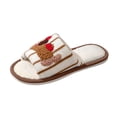 thumbnail image 6 of ichuanyi Fuzzy Open Toe Slippers for Women Indoor Cozy Fluffy Ladies Slippers, Cute Dachshund Winter Bedroom House Shoes Slip On Slides Sandal, 6 of 8