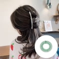thumbnail image 4 of Soidarity Peine elástico entrelazado con circulares completos, peines flexibles para niñas, banda para la cabeza, accesorios de peluquería Cuidado del cabello Verde negruzco Soidarity CE012375-10, 4 of 6