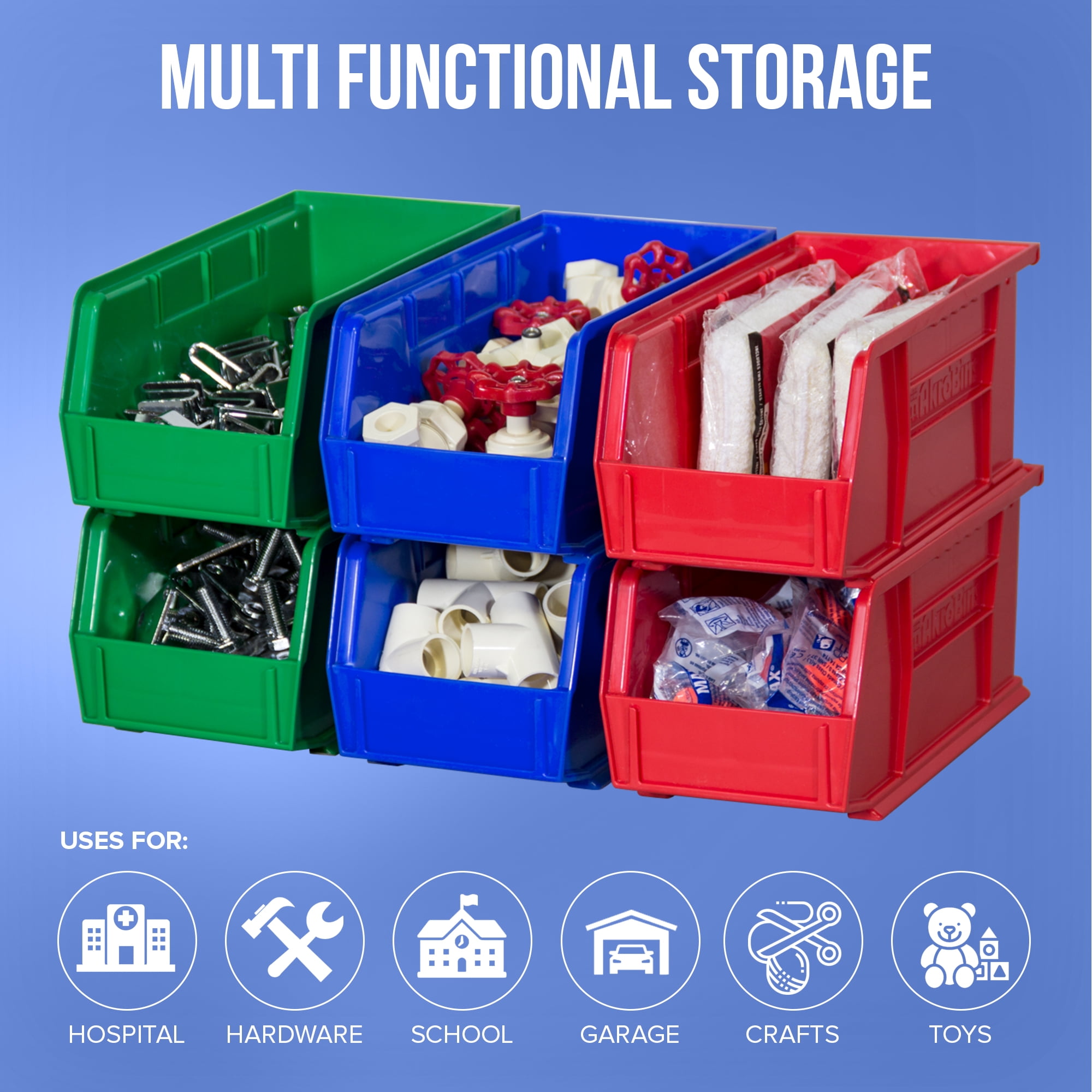 Cal-Mil Stackable Topping Bin, 4.5 x 5.5 x 11
